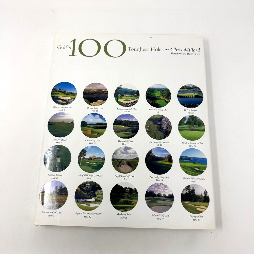 Golf's 100 Toughest Holes Hardcover Book Chris Millard Sports Photography OS
